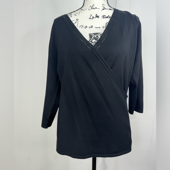 NWT Coldwater Creek Silk Blend 3/4 Sleeve Sweater Size Small - Picture 7 of 8